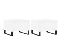 (white, 2 pcs) vidaXL Coffee Table Side Table End Accent Telephone Sofa Table Engineered Wood