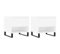 (white, 2 pcs) vidaXL Coffee Table Side Table End Accent Telephone Sofa Table Engineered Wood