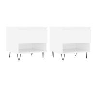 (white, 2 pcs) vidaXL Coffee Table Side Table End Accent Telephone Sofa Table Engineered Wood