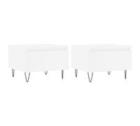 vidaXL Coffee Tables 2 pcs White 50x46x35 cm Engineered Wood