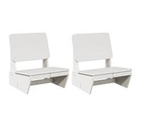 (white, 2 pcs) vidaXL Garden Chairs Outdoor Chair Picnic Chair Patio Seating Solid Wood Pine