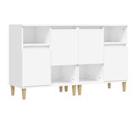 (white, 2 pcs) vidaXL Sideboards Cabinet Cupboard Highboard Engineered Wood