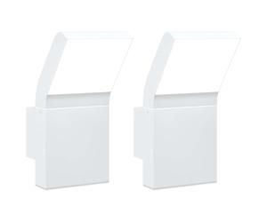 (white, 2 pcs/without sensor) vidaXL Outdoor LED Wall Lights Wall Lamps Wall Lantern Die-cast Aluminium