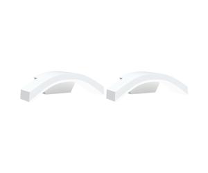 (white, 2 pcs/ without sensor) vidaXL Outdoor LED Wall Lights with Sensors 2 pcs Black Die-cast Aluminium