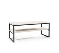 White 2 Tier Tony Shelf Polish Coffee Table, New Arrival Polish Coffee Table