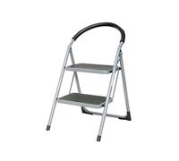 Folding Step Ladder 2 Tread White Frame
