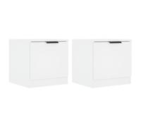 vidaXL Bedside Cabinets 2 pcs White 40x39x40 cm