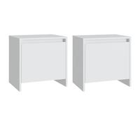 (white, 2) vidaXL 1/2x Bedside Cabinets Chipboard Side Cabinet Furniture Multi Colours