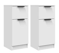 Vidaxl Sideboards 2 Pcs White 30X30X70 Cm Engineered Wood
