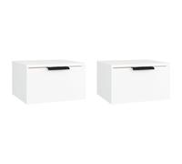 Vidaxl Wall-Mounted Bedside Cabinets 2 Pcs White 34X30X20 Cm