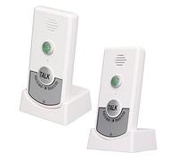 White 2-Way Wireless Doorbell Intercom - Hands-Free Voice Communication System for Elderly Care & Mobility Impaired, Home Security Solution