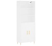 (white, 2 wood doors) vidaXL Highboard Sideboard Cupboard Side Cabinet Grey Sonoma Engineered Wood