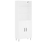(white, 2 wood doors) vidaXL Highboard Sideboard Cupboard Side Cabinet Sonoma Oak Engineered Wood