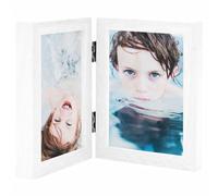 (white, 2 x (13 x 18 cm)) vidaXL Bifold Photo Frame Collage Picture Frame Multi Colours Multi Sizes