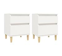 (White, 2 x Bedside cabinet) vidaXL 1/2x Bedside Cabinet Nightstand End Table Telephone Stand Multi Colours