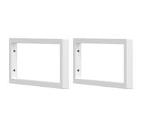 (white, 20 x 45 cm/ Rectangular) vidaXL Shelf Brackets for Washbasin Shelf Support Shelving Bracket 2 pcs Steel