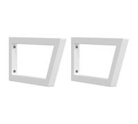 (white, 20 x 45 cm/ Trapezium) vidaXL Shelf Brackets for Washbasin Shelf Support Shelving Bracket 2 pcs Steel