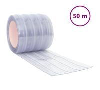 (white, 200 x 1.6 mm (50 m)) vidaXL Strip Curtain Roll Privacy Window Covering Pedestrian Door Strip PVC