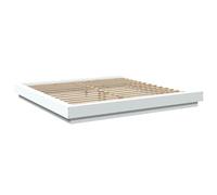Bed Frame with LED Lights Base White 200x200cm Engineered Wood vidaXL
