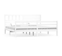 Bed Frame Bed Base Bedstead Bedroom Mattress Foundation Solid Wood vidaXL
