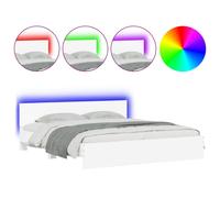Bed Frame with Headboard and LED Bed Base Mattress Foundation Bedstead vidaXL