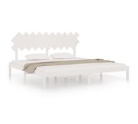 (white, 200 x 200 cm) vidaXL Solid Wood Bed Frame Home Wooden Bed Base Bedstead Multi Colours/Sizes