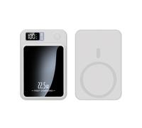 (White, 20000mah) For iPhone Magnetic Wireless Power Bank Fast Charger For Magsafe Portable Auxiliary Battery Pack For Xiaomi Samsung