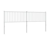 (white, 206 x 3 x 90 cm) vidaXL Metal Headboard Bed Header Bedroom Furniture Decor Metal Bed Headboard