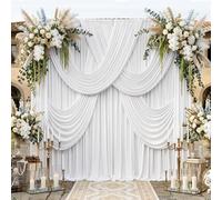 White 20ftx14ft Backdrop Curtain for Wedding & All Parties