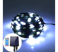 (white, 20M) 1200mAh Rechargeable Solar Led String 100M 50M 30M 20M 10M Outdoor Solar Lights Garden Decoration Garland Christmas New Year