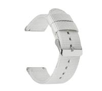 (white, 20mm) Nylon Canvas Watch Strap For Men Quick Release Straps 18-24 Mm