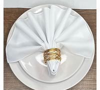White 21" x 21" (53cm) Fabric NAPKIN (Polyester, not cotton) PACK OF 4