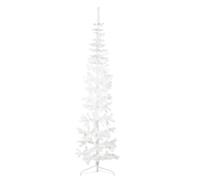(white, 210 cm) vidaXL Slim Artificial Half Christmas Tree with Stand Xmas Artificial Tree
