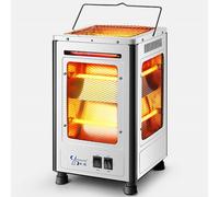 (White) 220V 2000W Five-Sided Heater Grill Type Brazier Heater Energy Saving Vertical Electric Heater