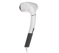 (White, 220V) Double Head Electric Back Massager Handheld Heating Vibrating Deep Percussion Full Body Muscle Relaxing Massage Device
