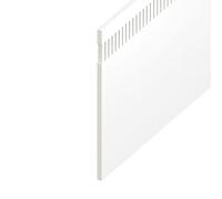 White, 225mm UPVC Vented Soffit 9mm Thick x 5m Length Slotted Plastic Ventilation Board