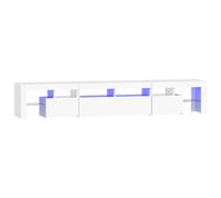 vidaXL TV Cabinet with LED Lights White 230x36.5x40 cm