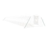 (white, 24 x 3 x 2 m) vidaXL Greenhouse Plant House with Steel Frame Polytunnel Greenhouse White