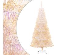 Artificial Christmas Tree with Iridescent Tips White 240 cm PVC