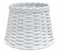 vidaXL Ceiling Lamp Shade - White Ø25x17 cm Wicker - Nature-Inspired Pendant Light Shade