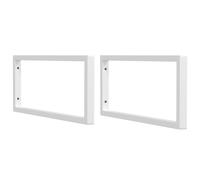 (white, 25 x 60 cm/ Rectangular) vidaXL Shelf Brackets for Washbasin Shelf Support Shelving Bracket 2 pcs Steel