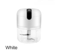 (white, 250ml) Portable 3Layer Blades Mini Food Chopper, 250ml USB Rechargeable Smart Electric Masher Press for Chopping Garlic, Minced Meat, Onion, Spice Etc