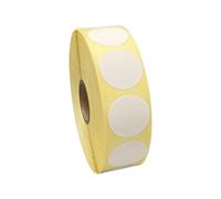 White 25mm Diameter, Circle Direct Thermal Labels 1,000 per roll Qty: 2 Rolls. Compatible with Citizen, Zebra, Brother, Toshiba & Many More