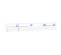 vidaXL TV Cabinet with LED Lights White 270x35x40 cm, White