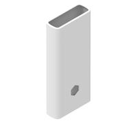 (white, 2C 20000mAh) Anti-slip Soft Silicone Protective Skin Cover Case For Xiaomi Mi Powerbank 2C 20000mAh