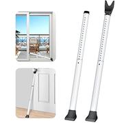 White 2P Door Security Bar Adjustable Door Bar Stopper for Home Apartment