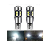 (white) 2Pcs W5W T10 LED Canbus Error Free 12V 6000K 3030 9SMD Auto 5W5 LED Bulb Clearance Wedge Side Turn Signal Light Super Bright White