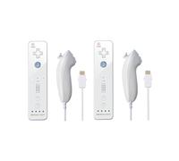 (white 2set) For Nintendo Wii/Wii U Joystick 2 in 1 Wireless Nunchuck Remote Gamepad