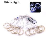 (White) 3*3m 300LED USB Waterproof LED Window Curtain String Lights Remote Control 8 Modes Fairy Lights Home Christmas