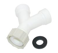 White 3/4-inch Dishwasher Drain Hose Adapter 3 Ways Connector Y Shape Splitter Connector for Washing Machine